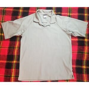 Columbia XCO Polo Shirt Men's Size M, Khaki/Tanish - Grayish Color, flaw